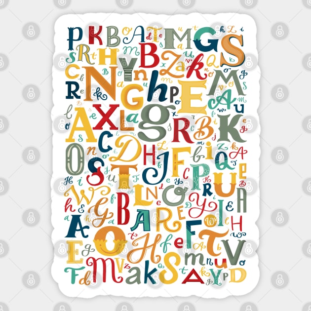 Hand lettering Alphabet v01 Sticker by Szabi's Creative World